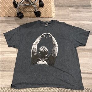 Unisex post Malone Graphic T-Shirt in Charcoal Gray